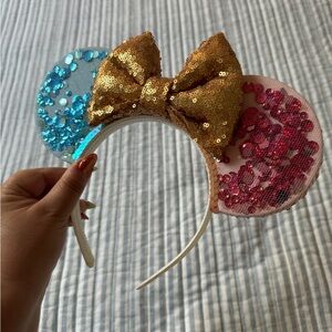 Handmade Sleeping beauty Disney Sequin Minnie Mouse Ears Headband